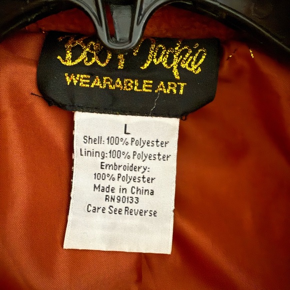 Bob Mackie Vibrant Orange Wearable Art Jacket - Picture 7 of 9